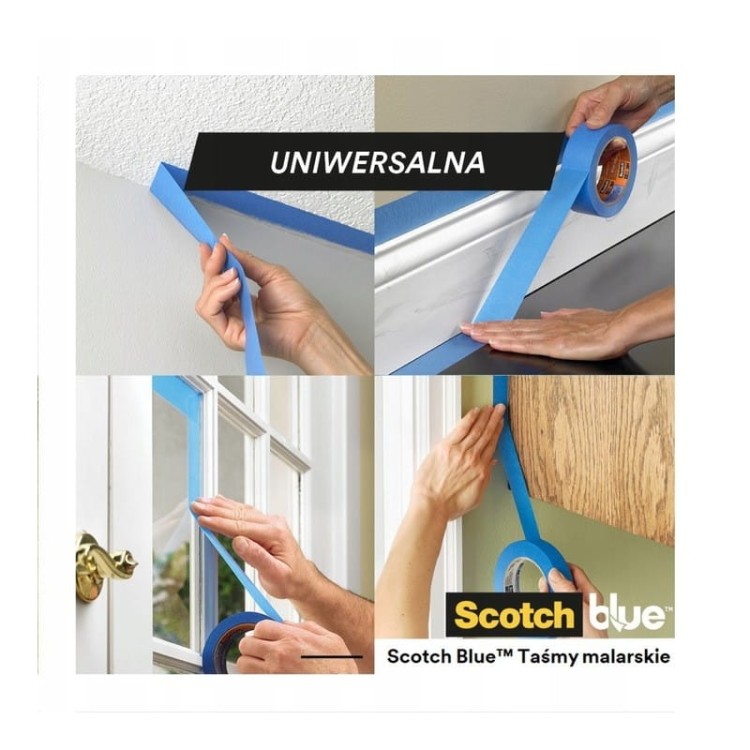Scotchblue Taśma Malarska Uniwersalna Do Różnych Powierzchni 3-pak 24mmx41m