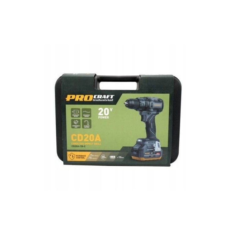 Procraft Cd20a-1b-c Wiertarko Wkrętarka 20v Li-ion 2 Biegi