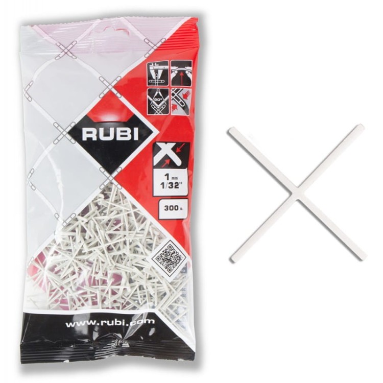 Rubi 02911 krzyżyki dystansowe 1mm do płytek 300szt