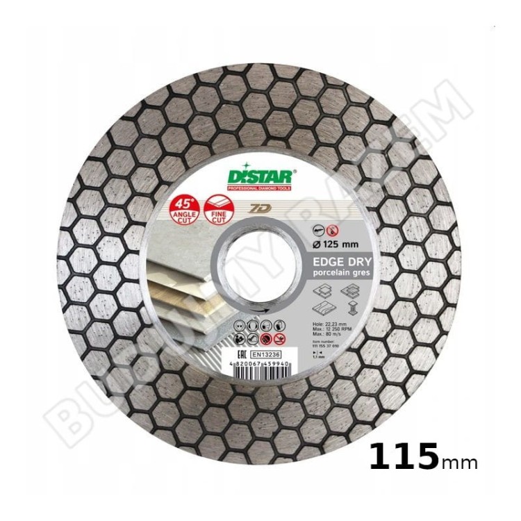 Distar Tarcza Diamentowa Edge Dry 125x1,6x25x22,23 Do Ceramiki I Gresu