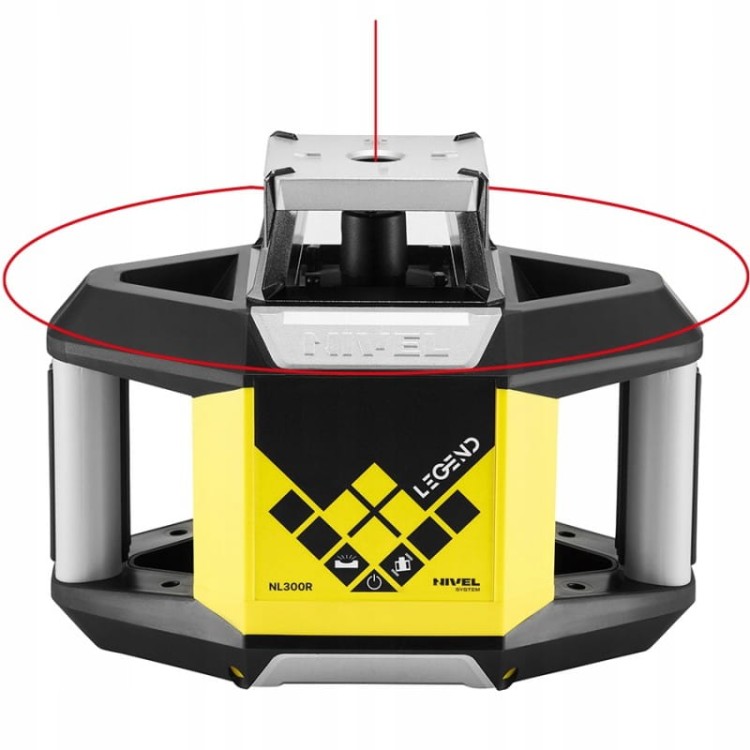 Nivel System Nl300r Digital Niwelator Obrotowy Czerwony Zestaw Łata Ls24 Statyw Sjj1