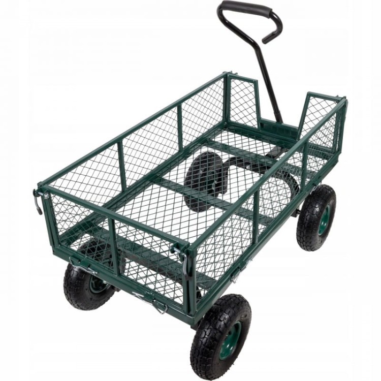 Wózek ogrodowy transportowy rozkładane burty STALOWY 250kg przyczepka DOOC