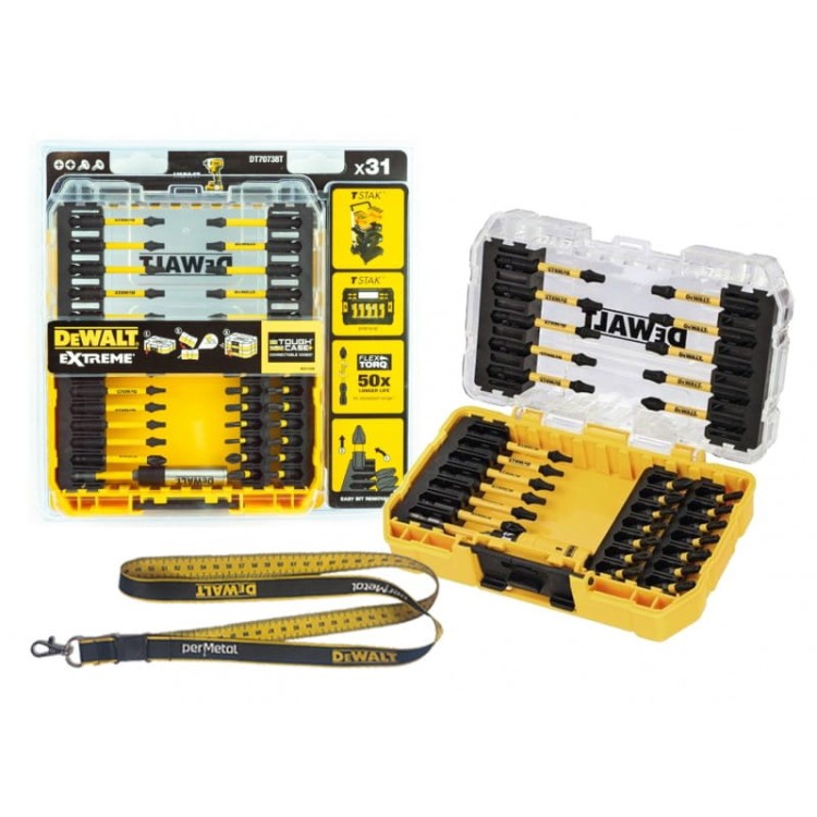 DeWalt DT70738T-QZ Zestaw końcówek udarowych 1/4