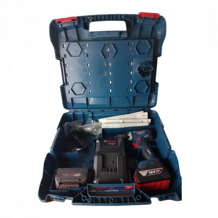 Bosch Gsr 18v-65 Wiertarko Wkrętarka 18v 2x4ah Ładowarka Walizka Osprzęt