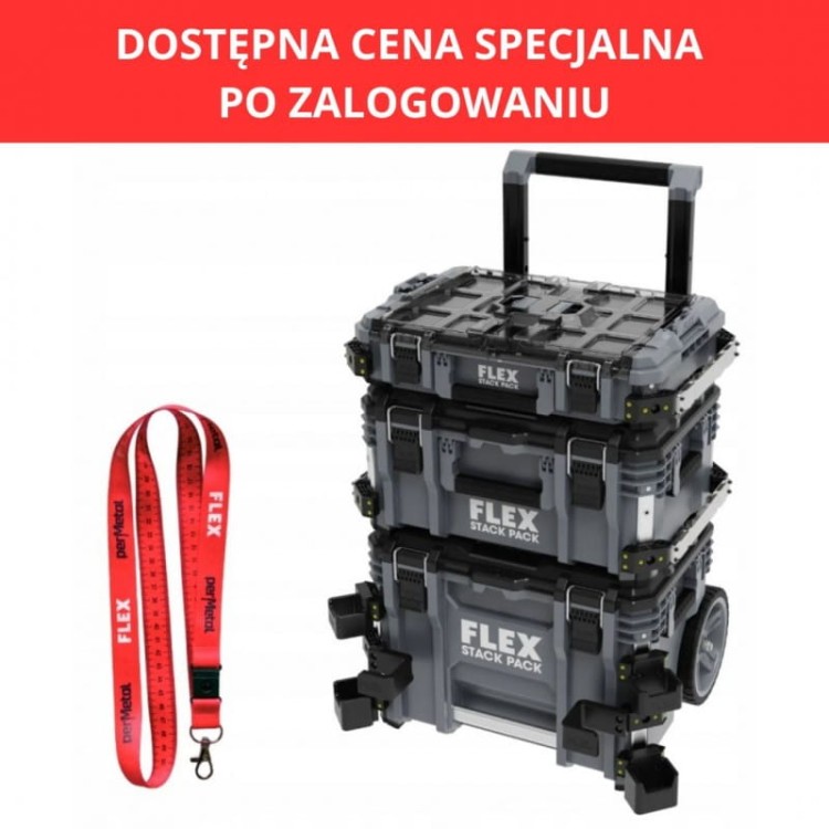Flex tk-l sp set-1 zestaw 3 walizek transportowych mobilny warsztat  skrzynia narzędziowa na kólkach stack pack standard