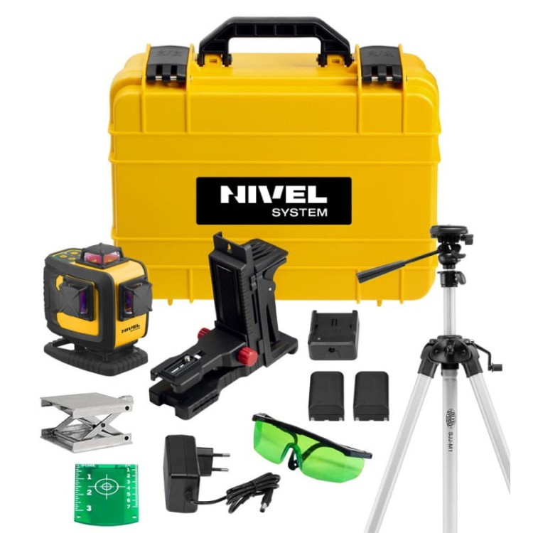 Nivel System CL4D-G laser krzyżowy 4x360 + statyw