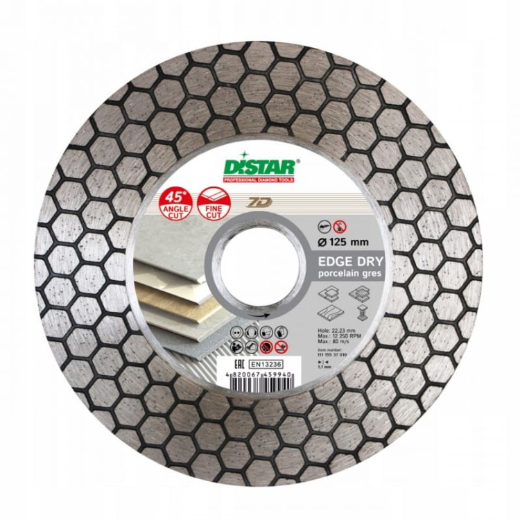 Distar Tarcza Diamentowa Edge Dry 125x1,6x25x22,23 Do Ceramiki I Gresu