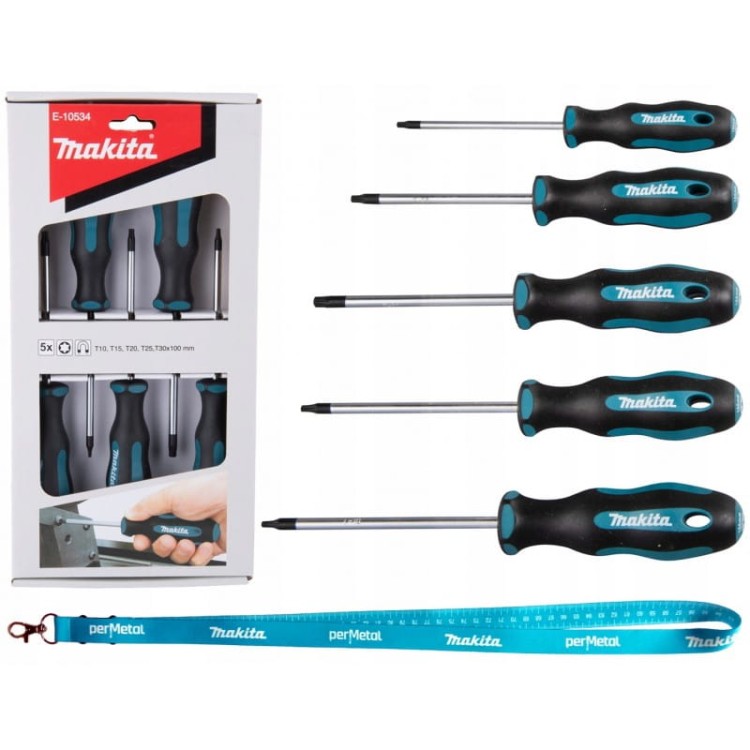 Makita E-10534 Zestaw śrubokrętów wkrętaków T10 T15 T20 T25 T30