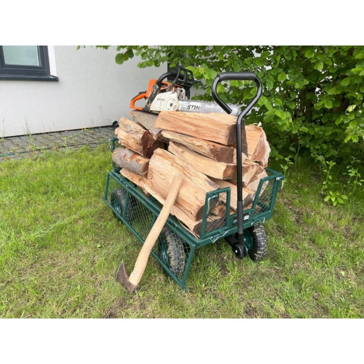 Wózek ogrodowy transportowy rozkładane burty STALOWY 250kg przyczepka DOOC