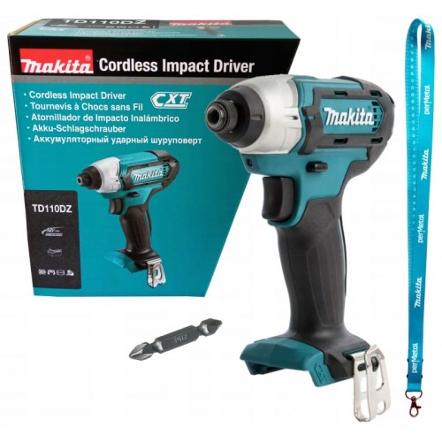 Makita td110dz zakrętarka udarowa akumulatorowa cxt 10,8v / 12v  1/4" 110 Nm  0 – 2 600 min⁻¹