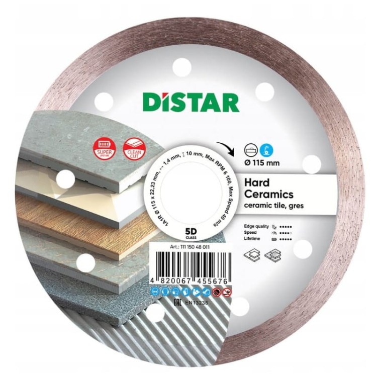 Distar Tarcza Diamentowa Hard Ceramics Do Ceramiki 115x1,4x10