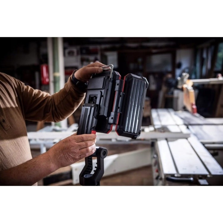 Flex akumulatorowy reflektor budowlany na statywie lampa led tl 4000 z przewodem zasilającym