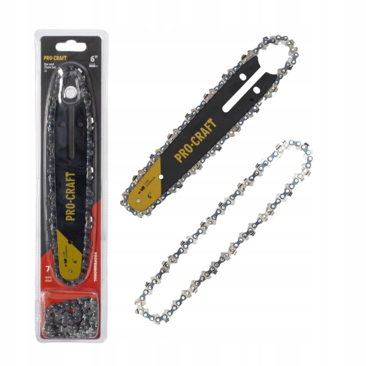 Procraft Zestaw Łańcuchów I Prowadnicy S6 Do Pilarek Pka32 / Pka30