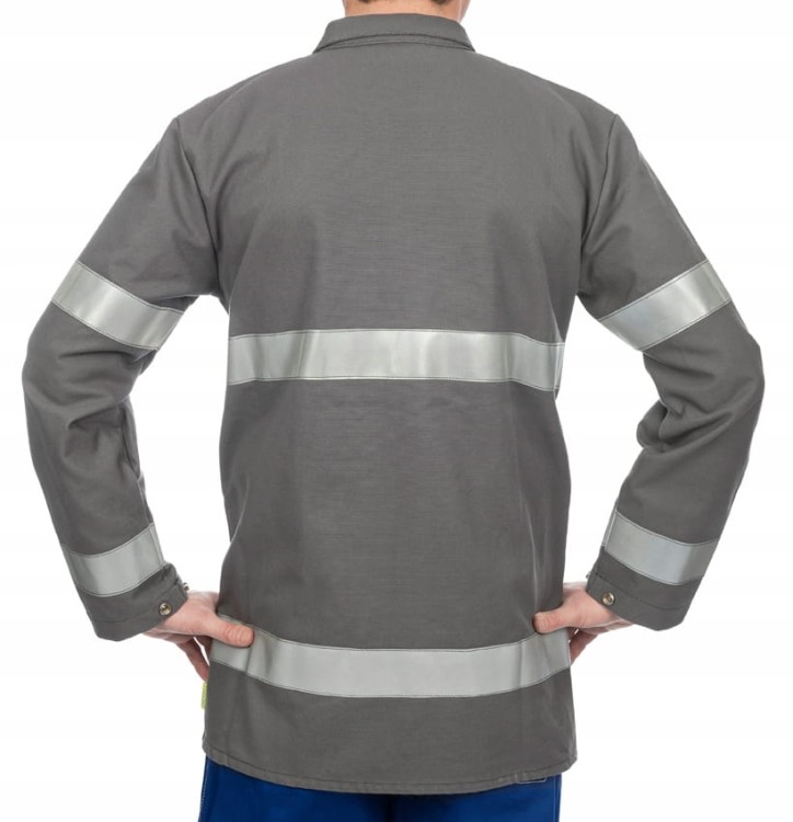 Weldas 38-4335 M Kurtka Spawalnicza Odblaski widok z tyłu