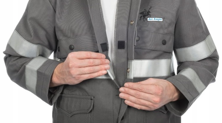 Weldas 38-4335 M Kurtka Spawalnicza Odblaski widok z tyłu napy