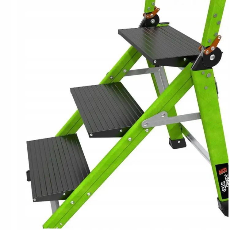 Little Giant Jumbo Step Pro Fiberglas Składany Podest Drabina 3 Stopnie