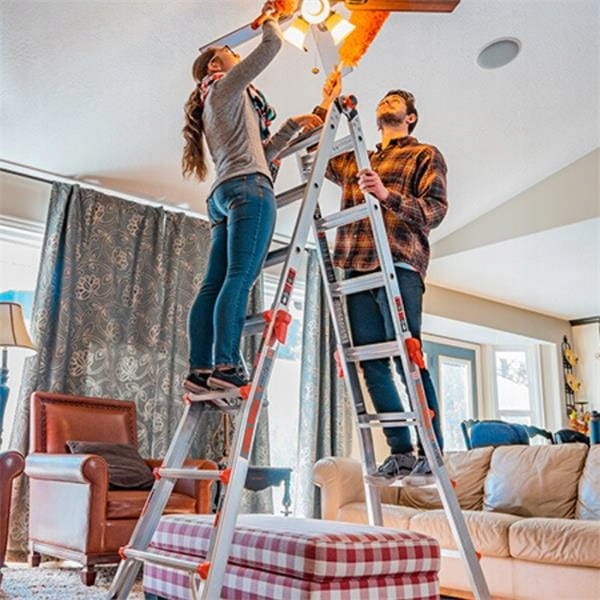 Little Giant Velocity M13 Drabina Wielofunkcyjna 4x3 150kg USA w użyciu