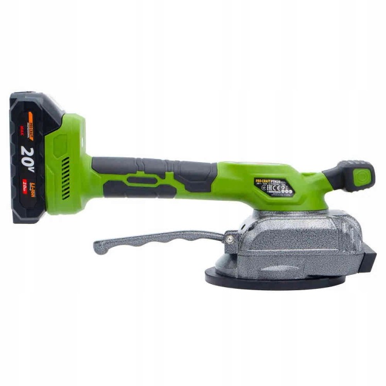 Procraft ptm20-1b-c przyssawka wibracyjna do płytek 20v 75kg