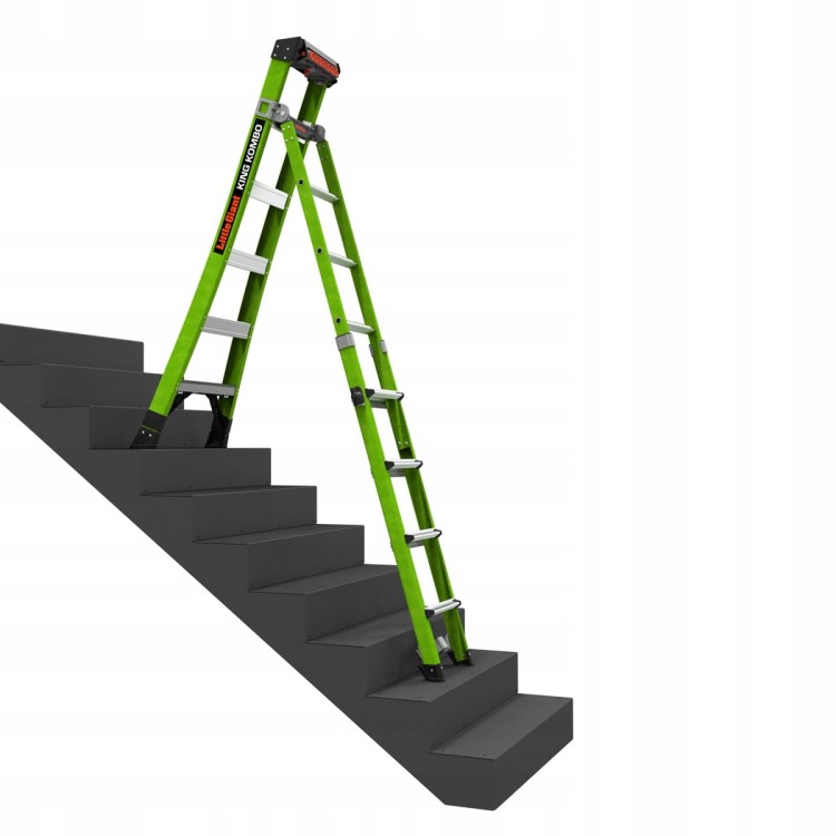 Little Giant King Kombo Xt 2.0 Drabina Wielofunkcyjna Włókno Szklane  udźwig 170kg -drabina na schodach