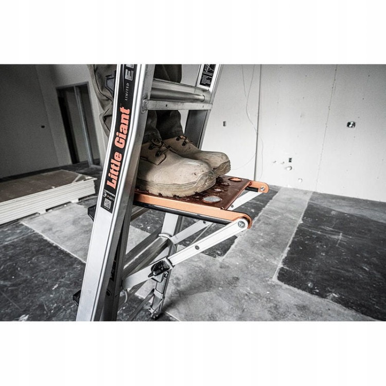 Little Giant Platform Pro Podwieszany Podest Roboczy Do Drabin 150kg użycie