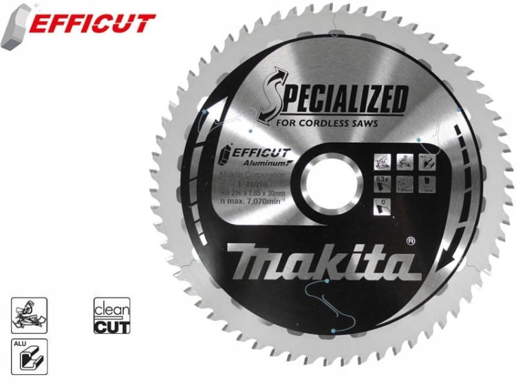 Makita E-16916 Tarcza Do Aluminium Efficut T.c.t 216x30mm 63z