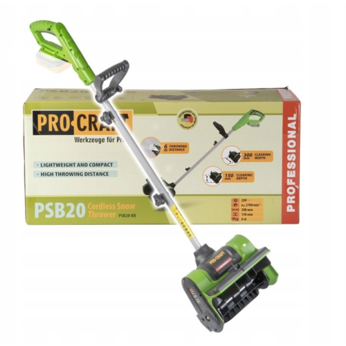 Procraft Psb20bb Odśnieżarka Akumulatorowa 20v Bezprzewodowa - zestaw