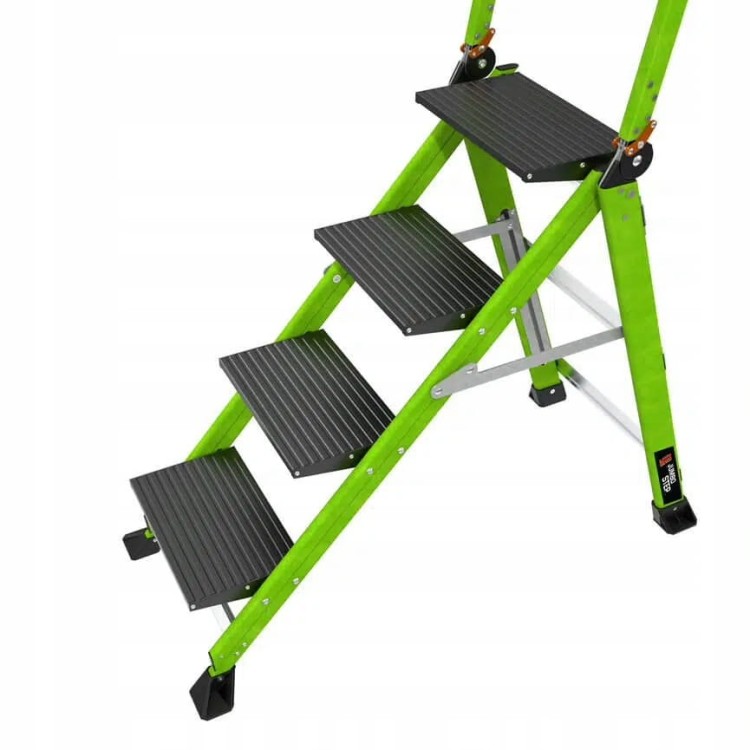 Little Giant Jumbo Step Pro Fiberglas Składany Podest Drabina 4 Stopnie