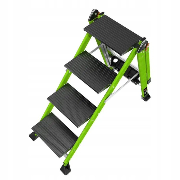 Little Giant Jumbo Step Pro Fiberglas Składany Podest Drabina 4 Stopnie