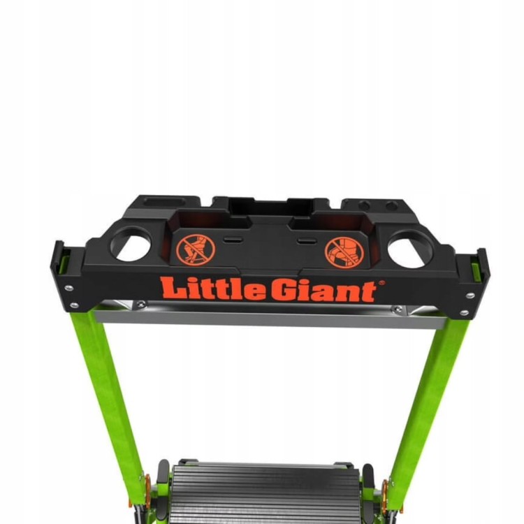 Little Giant Jumbo Step Pro Fiberglas Składany Podest Drabina 4 Stopnie